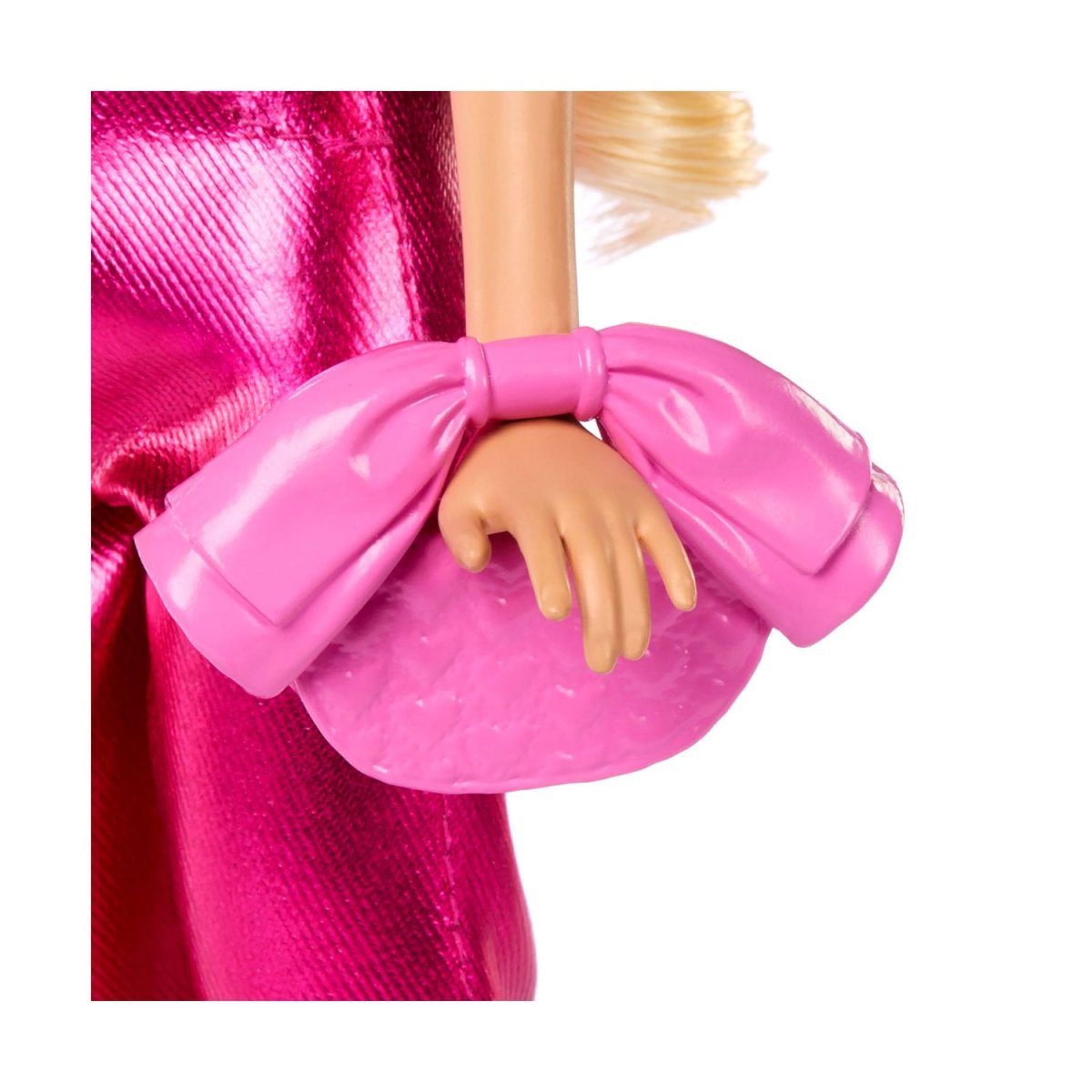 Barbie Fashionista Deluxe Metallic Bionda con Vestito Rosa - immagine 5