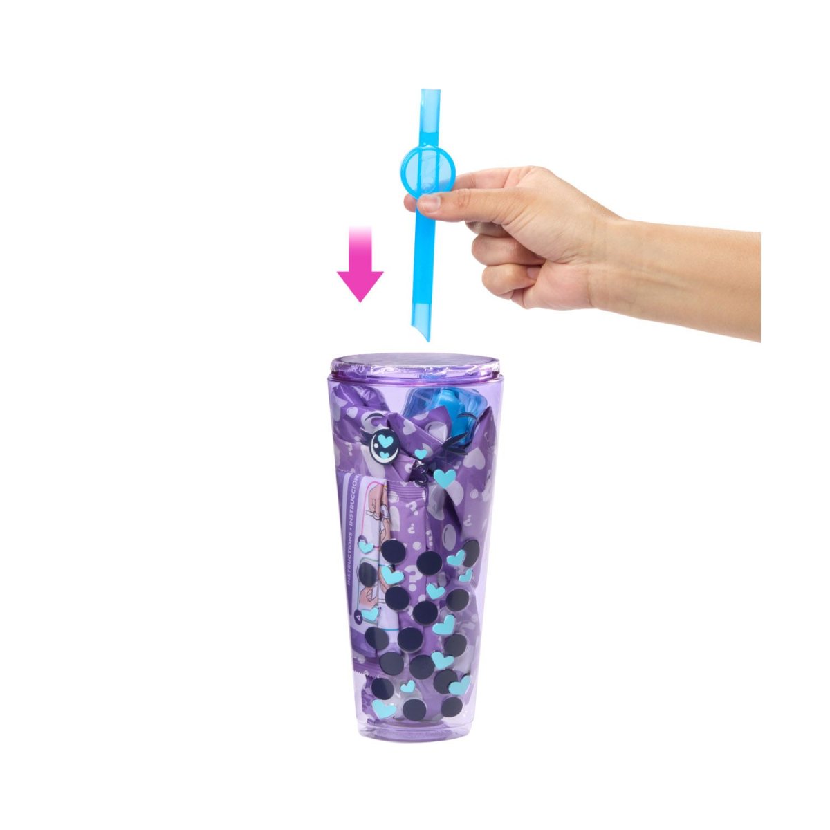 Barbie Pop reveal serie bubble tea, taro milk profumata con cucciolo e 8 accessori, effetto cambia colore - immagine 4