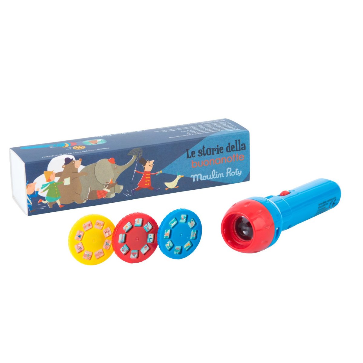 Libro “Les Petites Merveilles” con Torcia proiettore magiche storie  – Moulin Roty