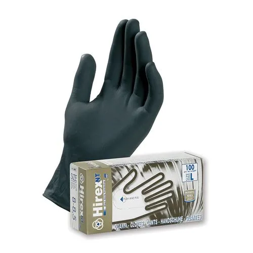 Guanti nitrile BLACK senza polvere 100 pz.
