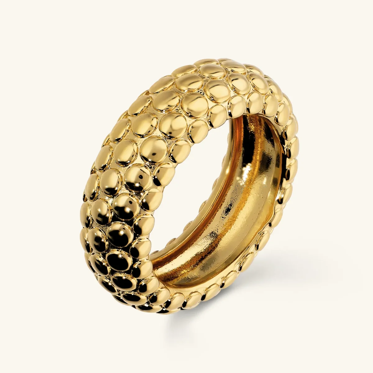 Anello a Fascia Texture Pallinata