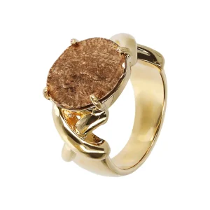 Anello a Fascia con Moneta ed Elementi in Rilievo