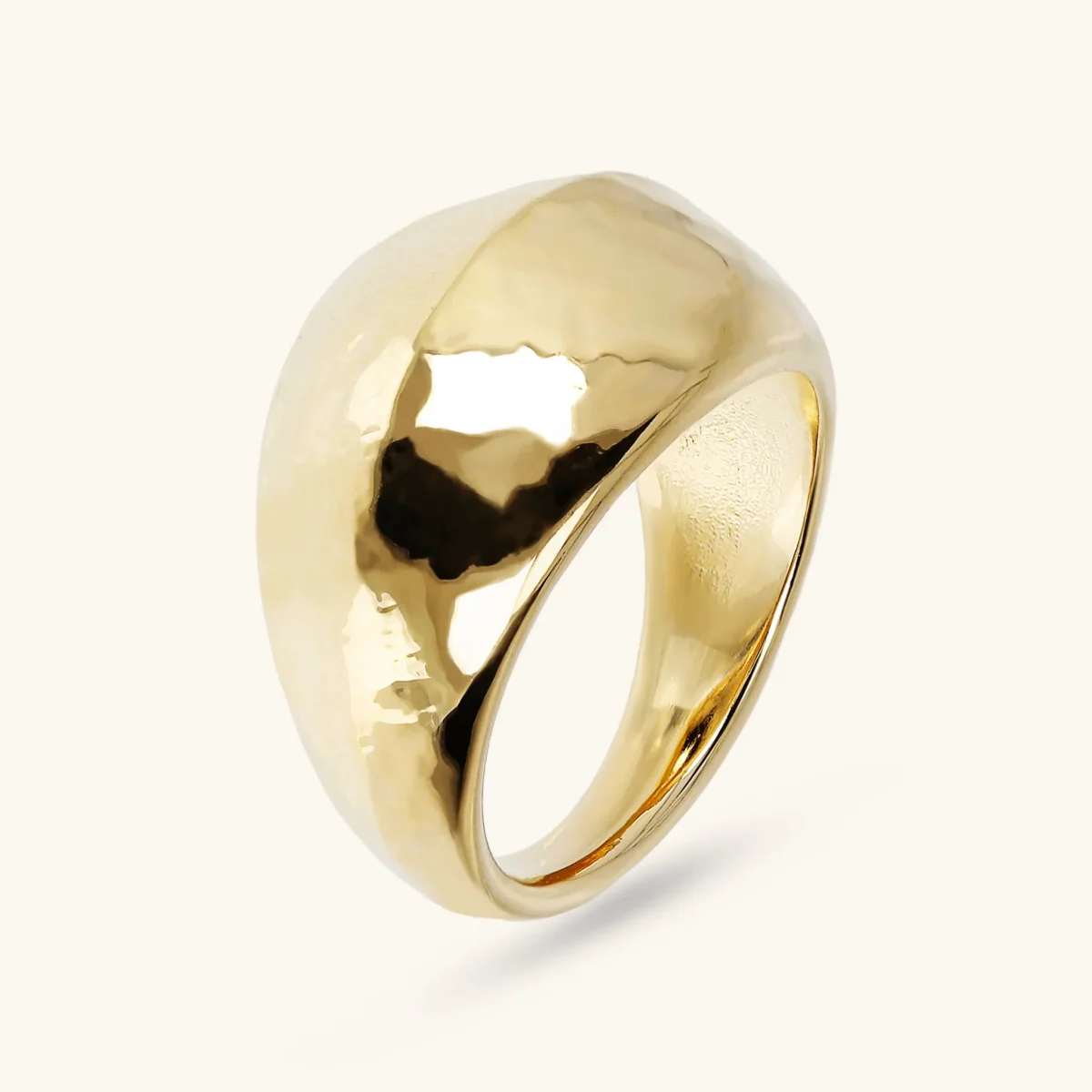 Anello a Fascia Graduato Martellato