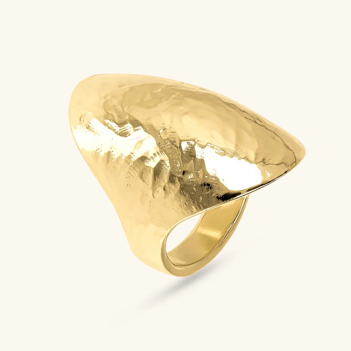 Anello Chevalier Martellato Forma Ovale