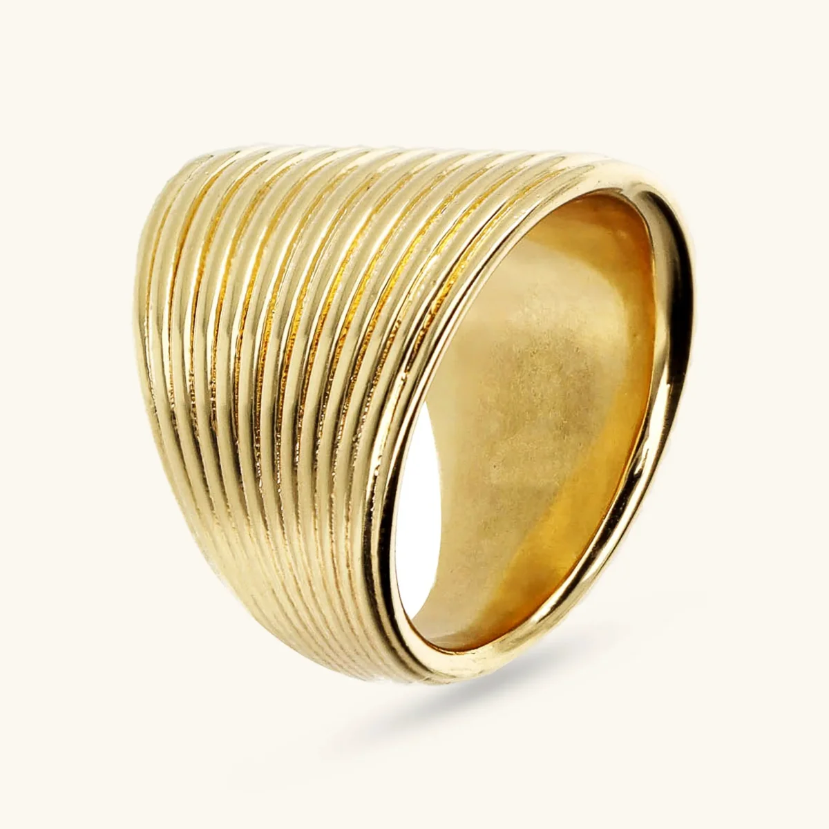 Anello a Fascia Graduato con Superficie Rigata