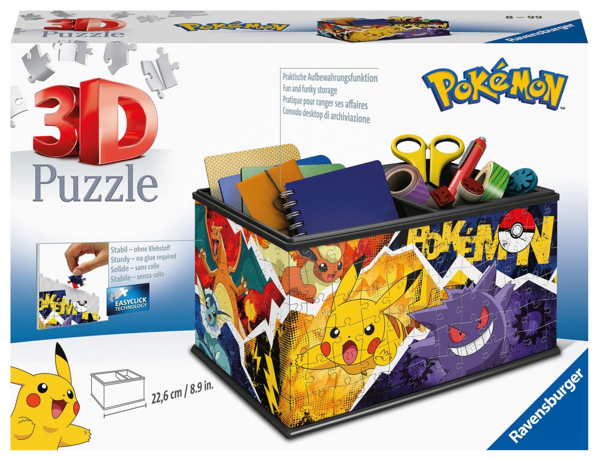 3D Puzzle Storage Box Pokémon – 216 Pezzi Ravensburger