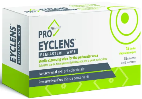 Salvietta sterile a pH isolacrimale Eyclens™ Blefasteri Wipe 18PZ