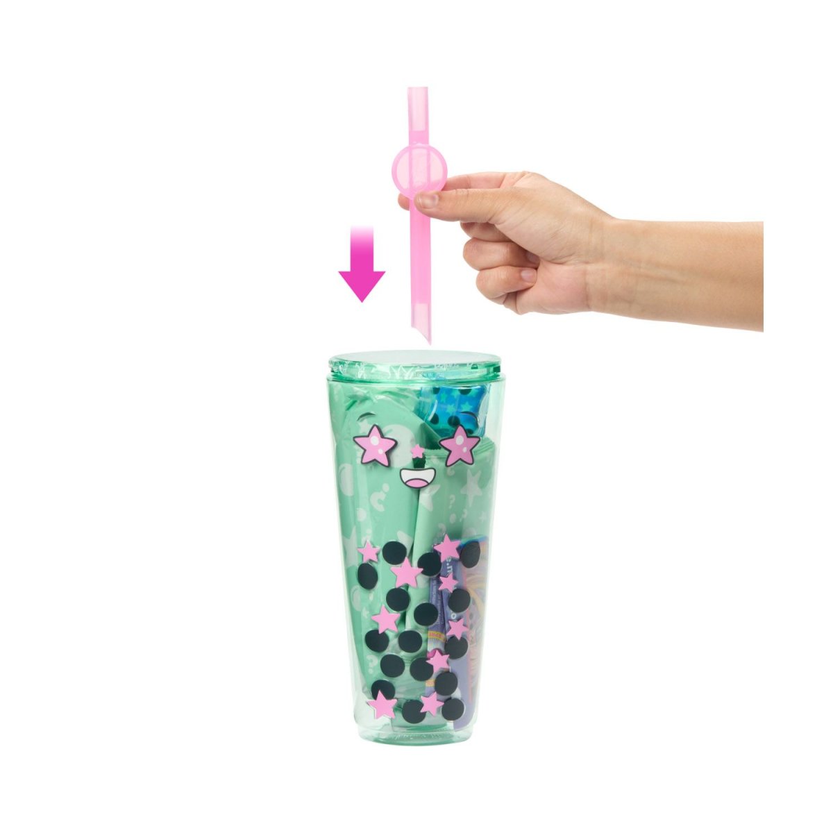 Barbie Pop reveal serie bubble tea, green tea profumata con cucciolo e 8 accessori, effetto cambia colore - immagine 4